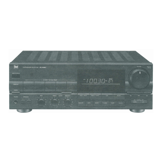 Dual CR 3700 RC Service Manual