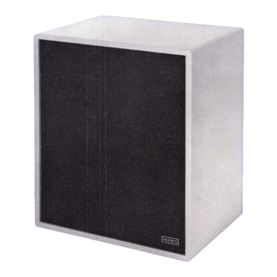 Altec 614D SPEAKER CABINET Manual