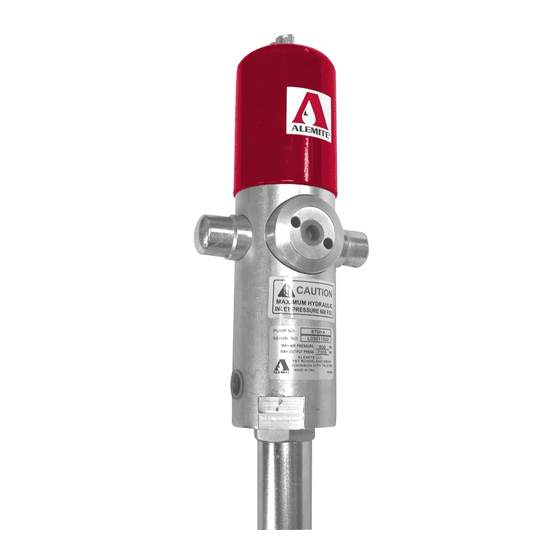 Alemite 8702 Series Service Manual