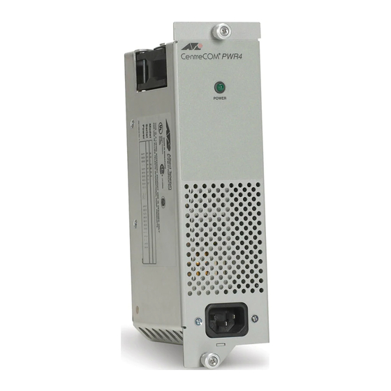 Allied Telesis AT-PWR4 Installation Manual