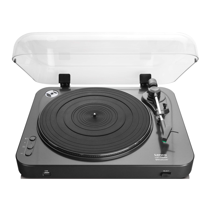 Lenco LBT-120 - Record Player Manual