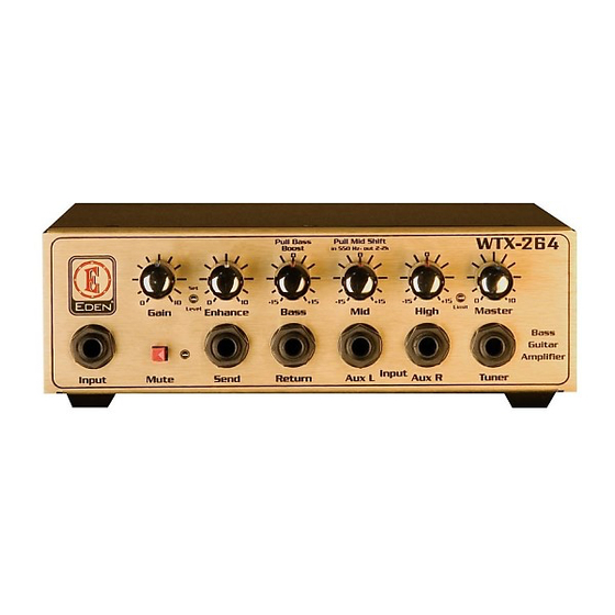 Eden WTX264 Quick Start Manual