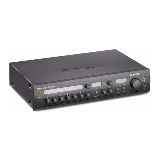 User Manuals: Bosch Plena PLE-2MA120-US Mixer Amplifier
