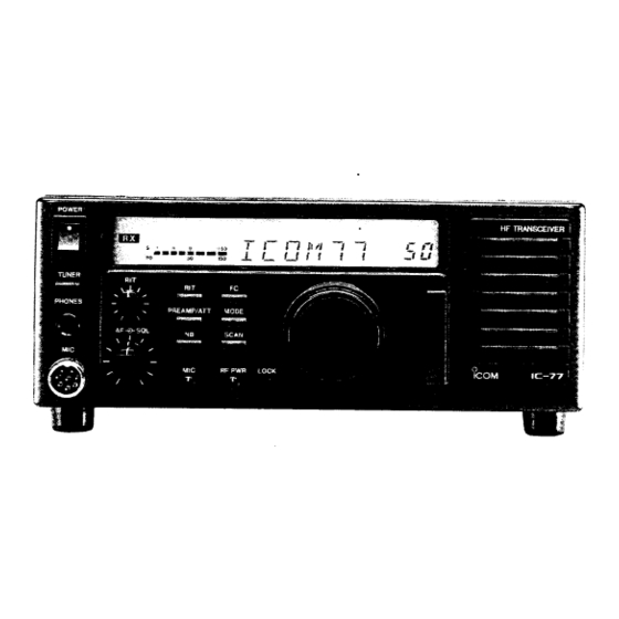 Icom IC-77 Service Manual