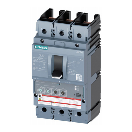 Siemens 3VA61-H Series Operating Instructions Manual