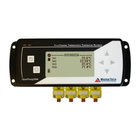 MadgeTech QuadTemp2000 Product Information Card