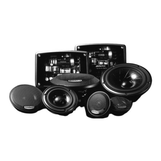 Alpine SPX-Z18T Component Speaker Set Manuals