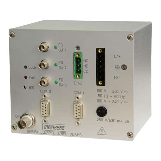 Meinberg GPS164-LQ/PPFO-3/REL-1/DAHS Manual