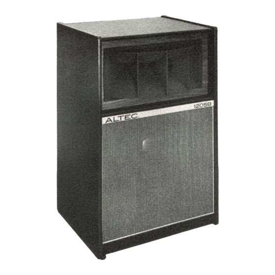 Altec 1205B SPEAKER SYSTEM Manual