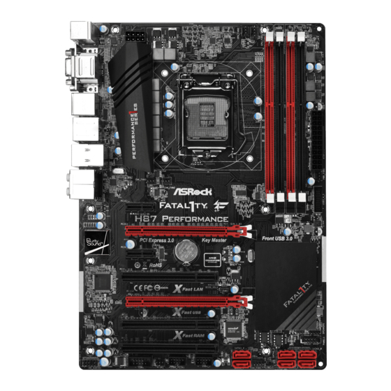 ASROCK FATAL1TY H87 PERFORMANCE SERIES USER