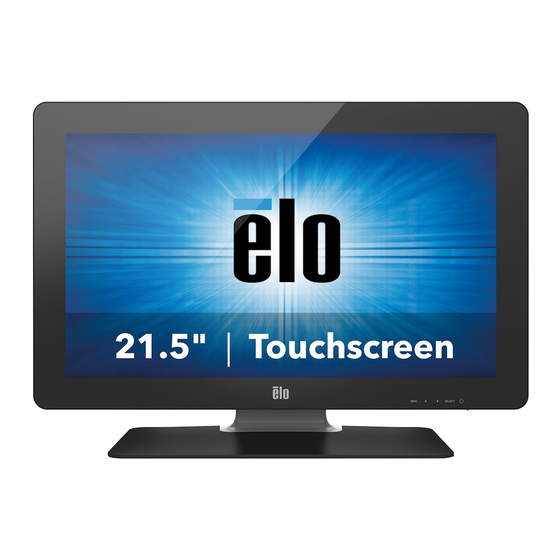 ELO TOUCH SOLUTIONS 2201L USER MANUAL Pdf Download ManualsLib