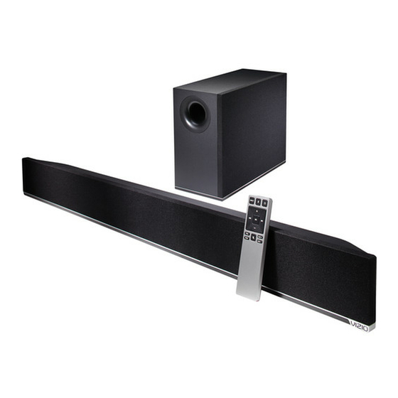 Vizio sound bar subwoofer sales setup