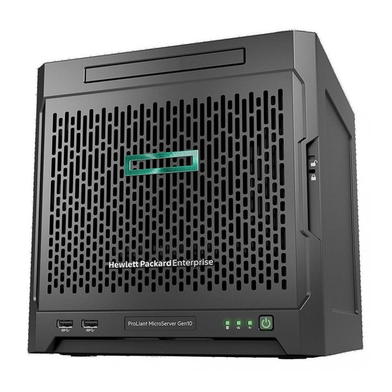 HPE ProLiant MicroServer Gen10 Series Troubleshooting Manual
