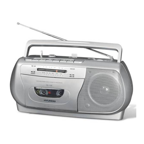User Manuals: Hyundai TR1130 Battery Operation Radio