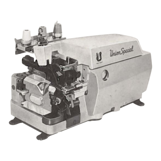 UnionSpecial 39500 MC Instructions For Adjusting And Operating