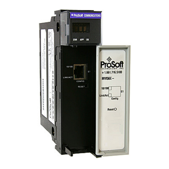 ProSoft Technology inRAx MVI56E-MNETC Setup Manual
