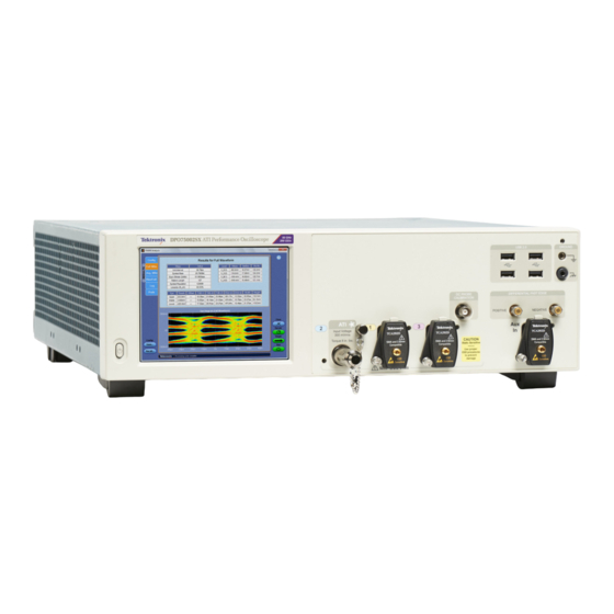 Tektronix DPO70000SX Series Installation And Safety Manual