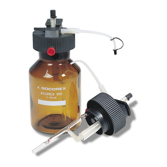 socorex ACUREX 501 Operating Instructions