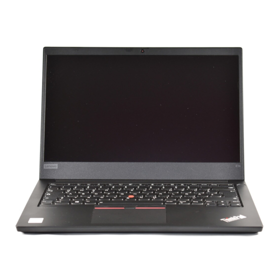 Lenovo ThinkPad E14 Setup Manual