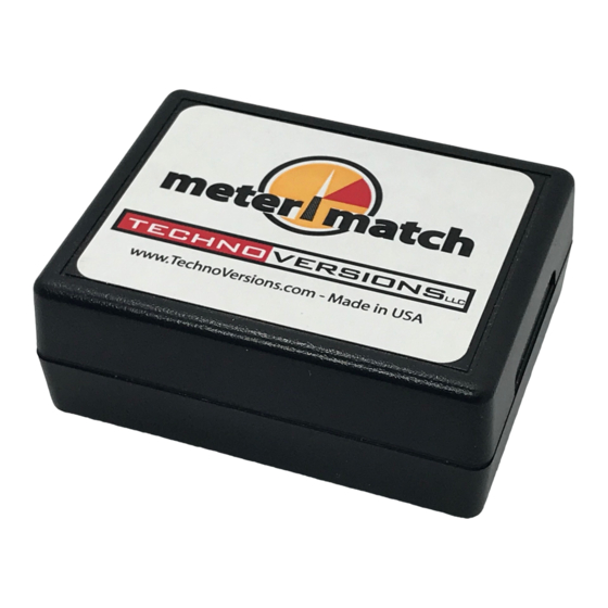 TechnoVersions MeterMatch-VR Manuals