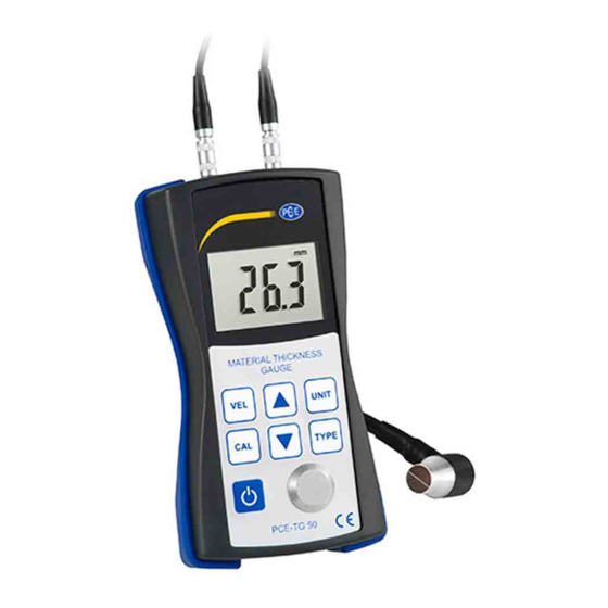 PCE Instruments PCE-TG 50 Thickness Gauge Manuals