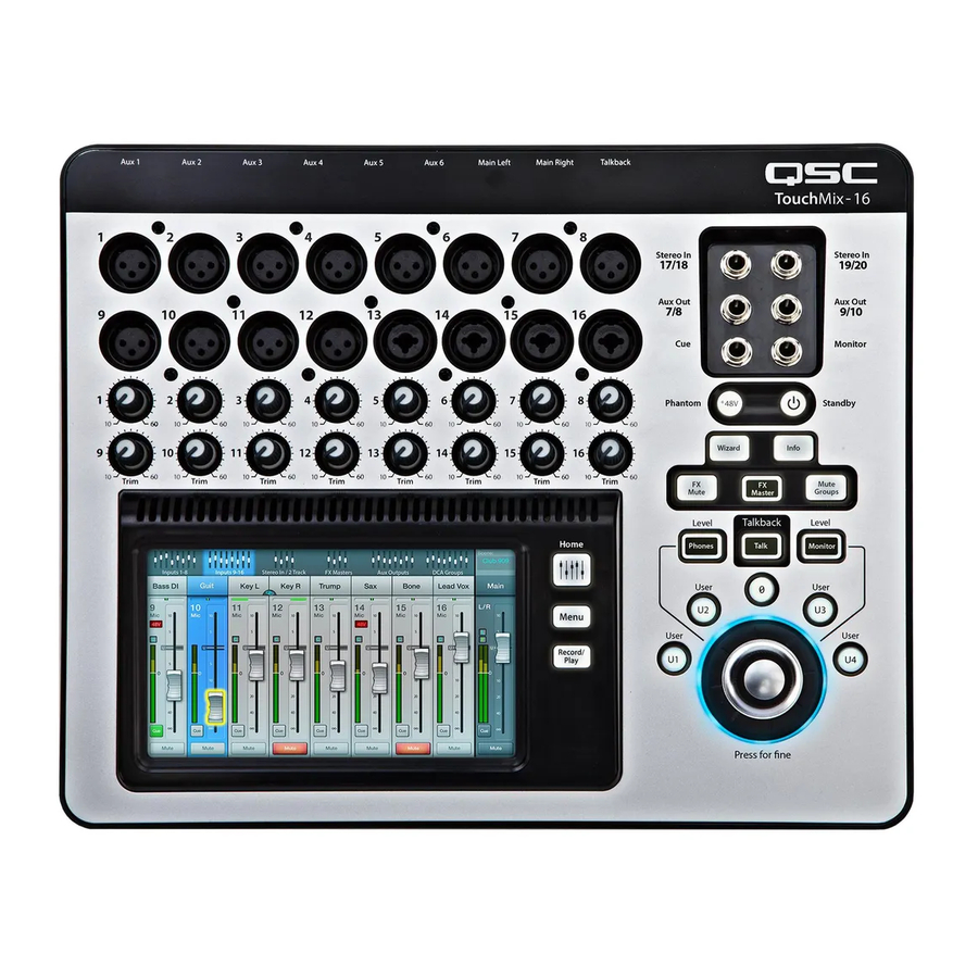 QSC TouchMix Application Manual