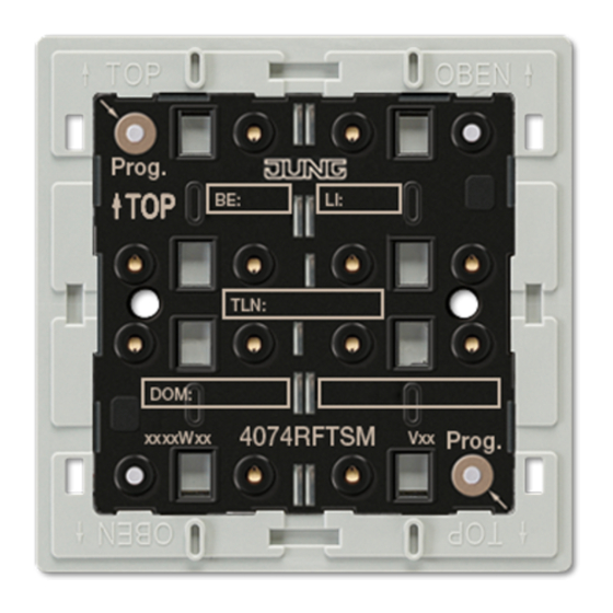 Jung KNX RF Series Operating Instructions Manual