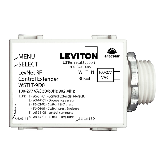 Leviton Enocean WSTLT-9D0 Installation Manual