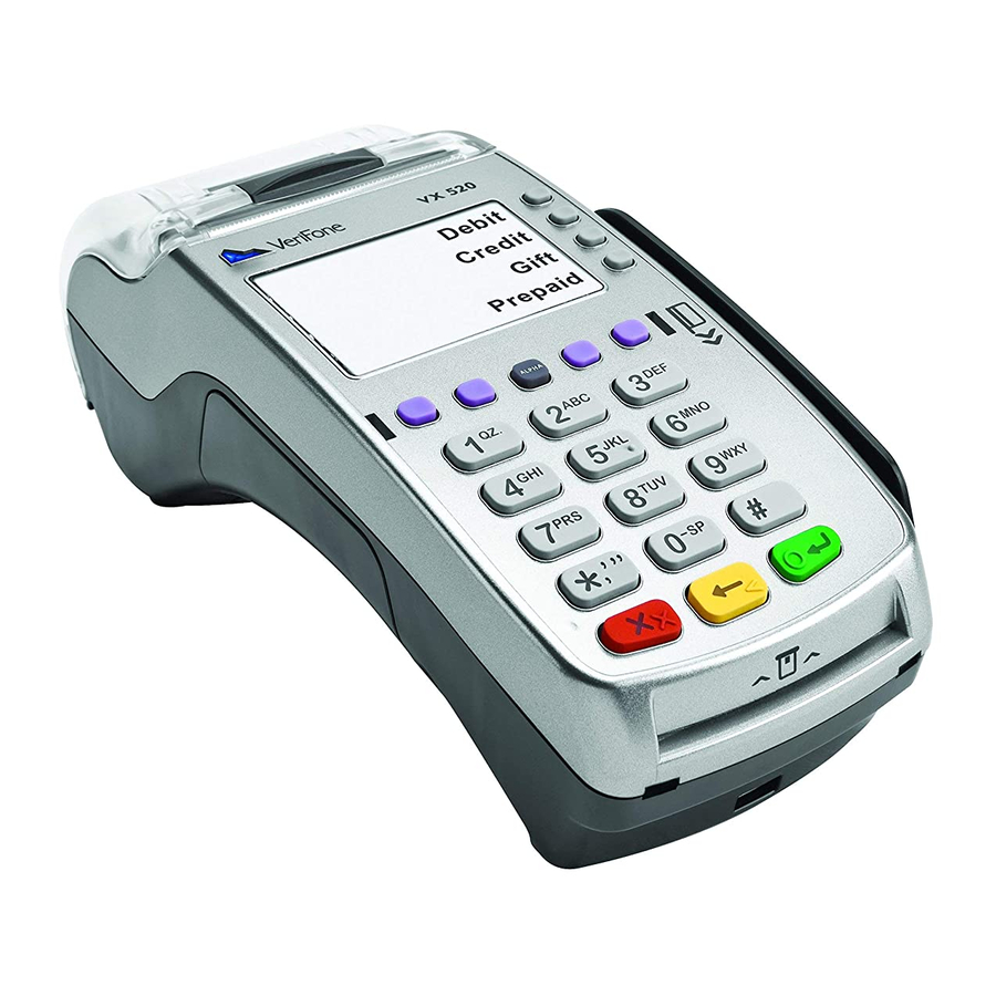 VeriFone Vx520 Quick Reference Manual