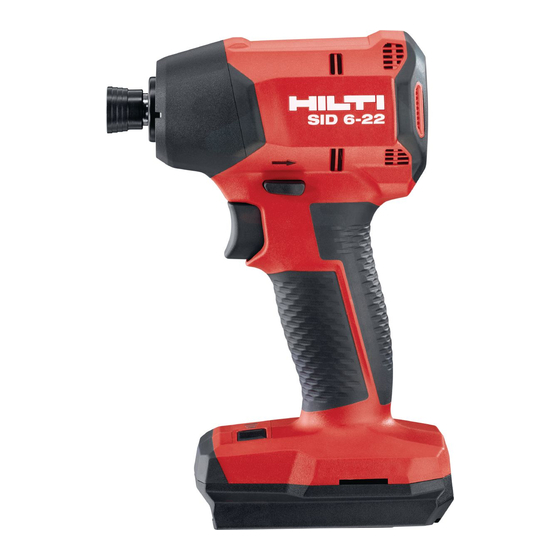 Hilti NURON SID 6--22 Manuals