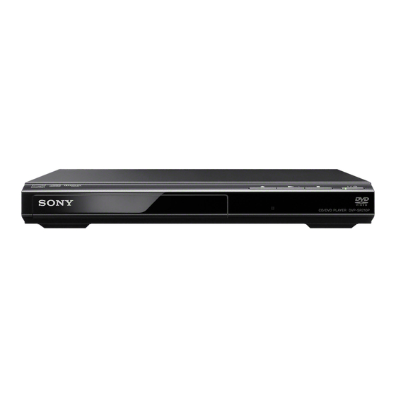 Sony DVP-SR210P Specifications