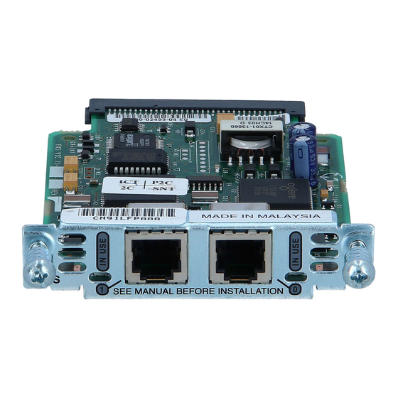 Cisco VIC-2FXS Quick Start Manual