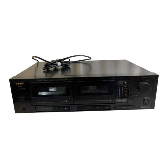 Teac W-470 Service Manual