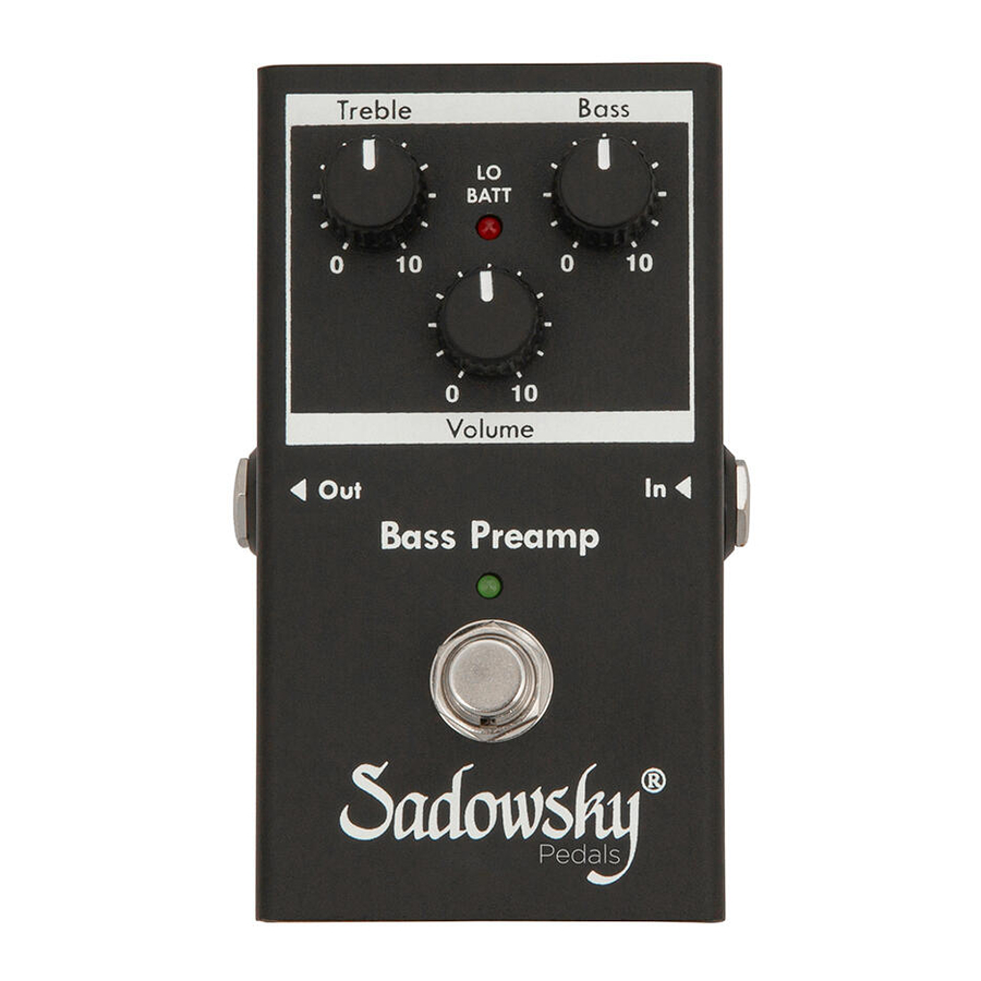Sadowsky SBP-2 Manual