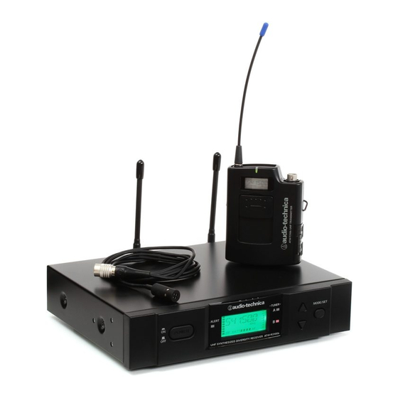 Audio Technica ATW-3110A Installation And Operation Manual