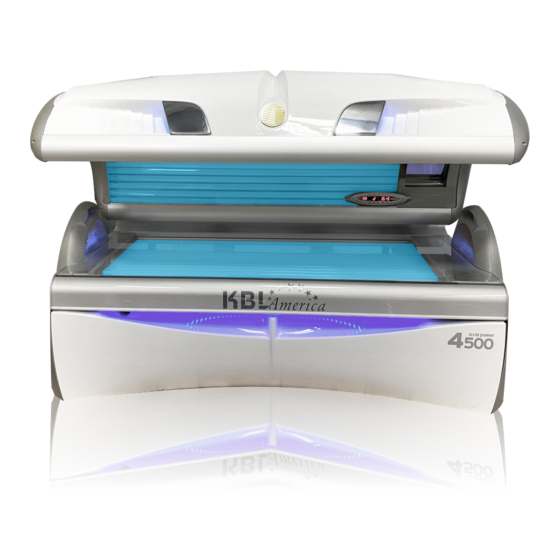 User Manuals: KBL megaSun 4000 Super Power Tanning Bed