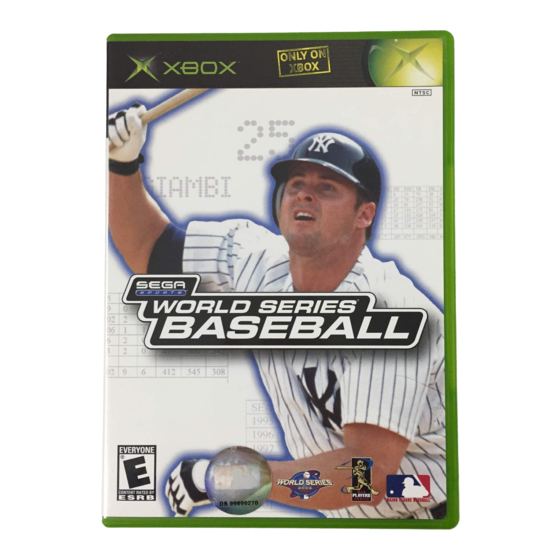 Sega World Series Baseball Instruction Manual