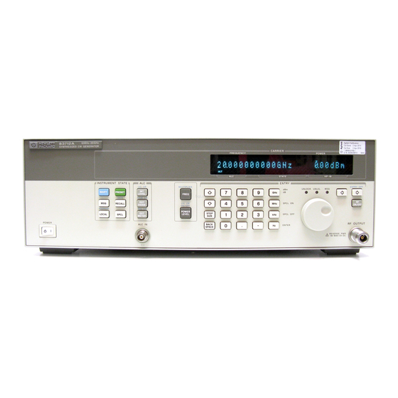 Agilent Technologies HP 83711A User Manual