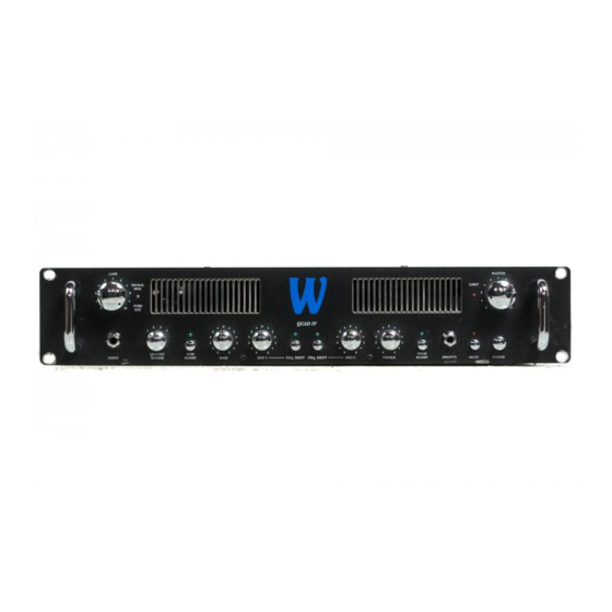 Warwick Amplifier Quad IV Manuals