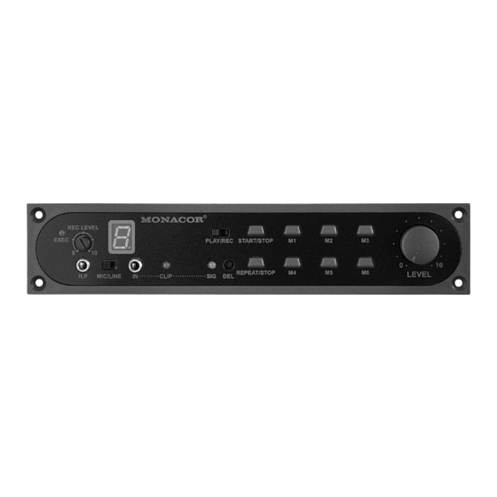 Monacor PA-1120DM Manuals
