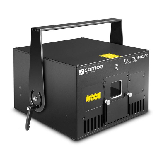 Cameo D. FORCE 3000 RGB LASER Show Manuals