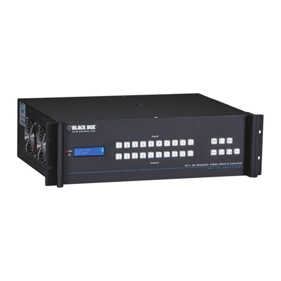 Black Box AVS1600 Video Matrix Switcher Manuals