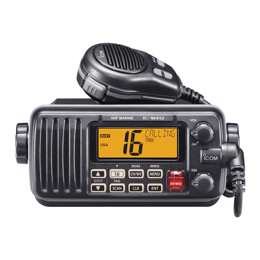 Icom IC-M412 Instruction Manual