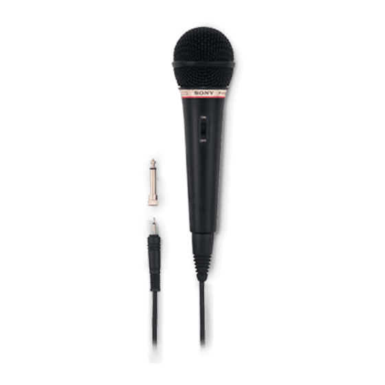 Sony F-V220 - Uni-Directional Vocal Microphone Manuals