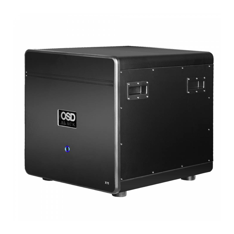 OSD Audio BLACK THEATRO X11 Install Manual