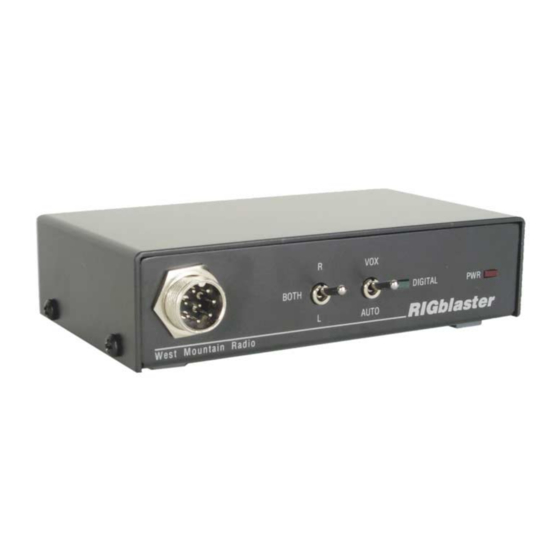 West Mountain Radio RIGblaster standard M8 Owner's Manual