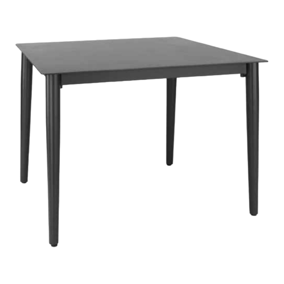 Kettler Surf Dining Table 90x90cm Assembly Instructions
