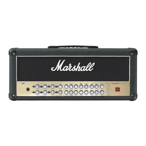 Marshall Amplification VALVETEST AVT150HX Owner's Manual