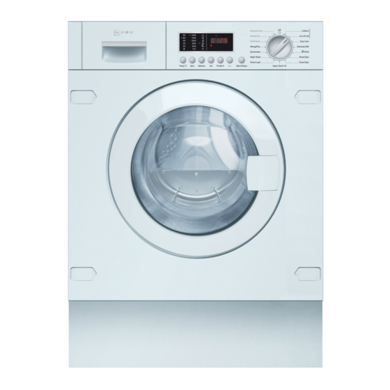 NEFF WASHER-DRYER Installation And Operating Instructions Manual