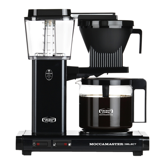 Technivorm MOCCAMASTER KBG User Manual